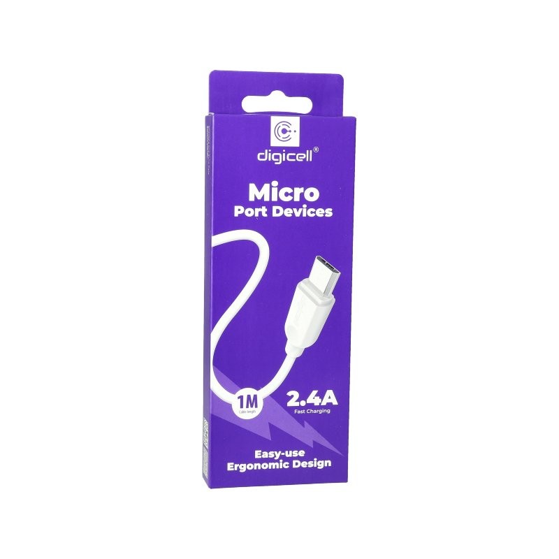 Digicell Superior USB Kabl Micro 1m 2.4A, Bijeli