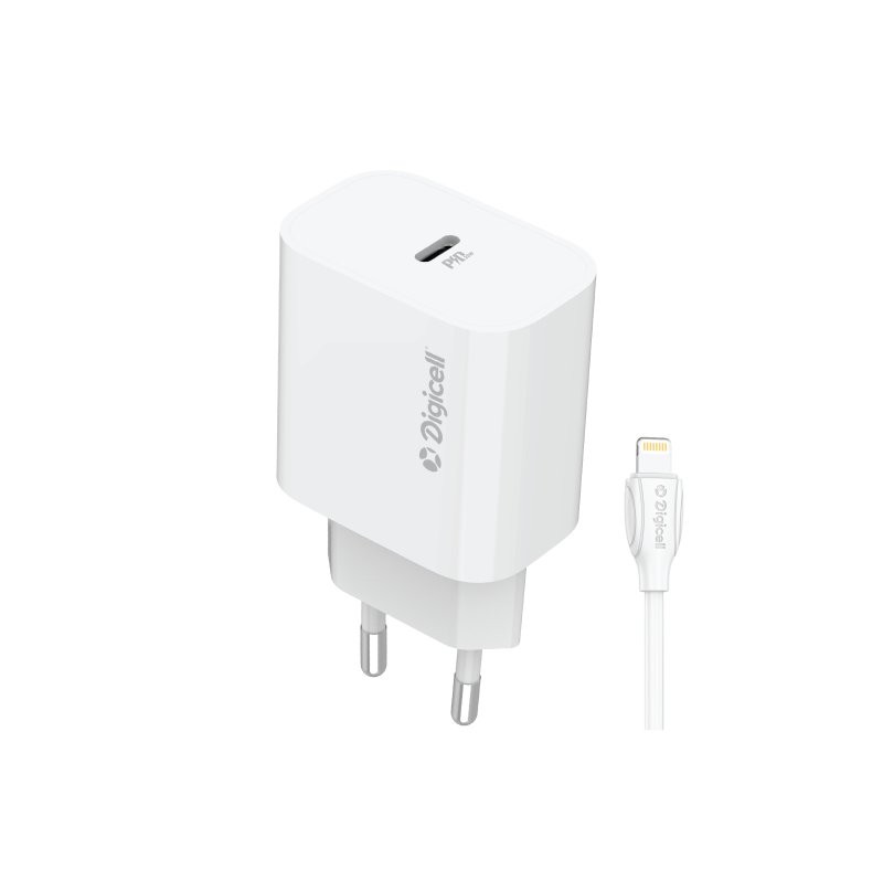 Digicell Punjač Fantom set Lightning PD 20W, Bijeli