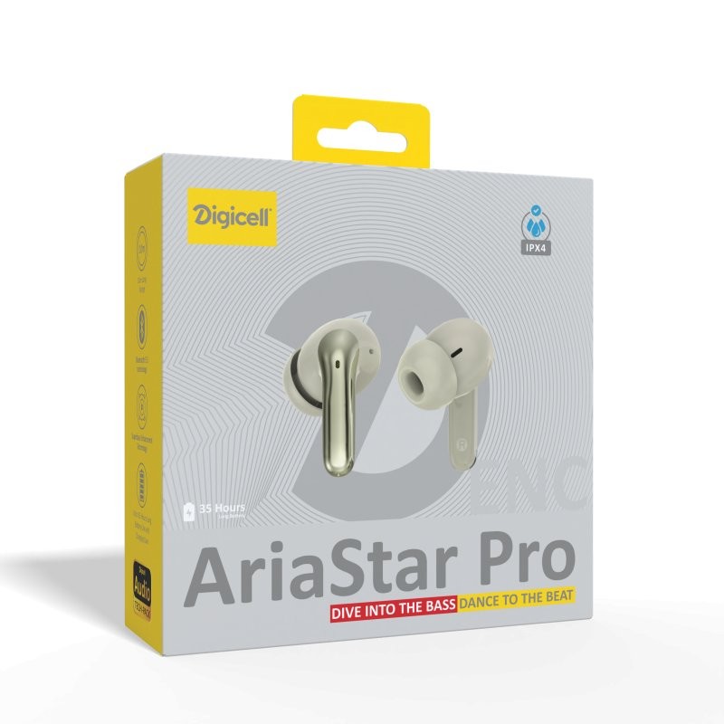 Digicell Bežične slušalice AriaStar Pro TWS ENC, Srebrne