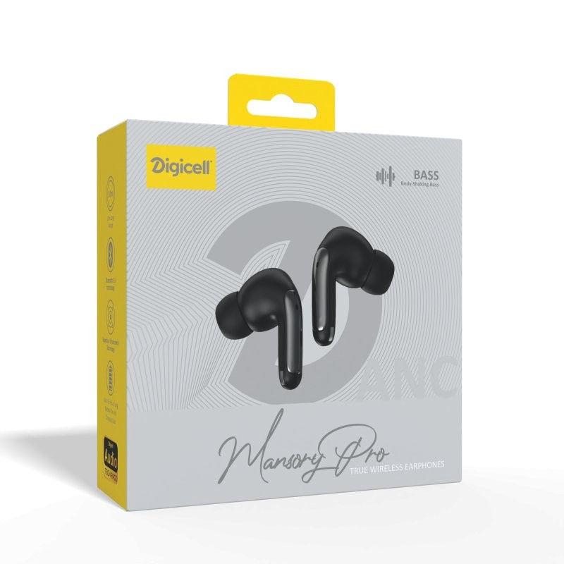 Digicell Bežične slušalice Mansory Pro TWS ANC+ENC, Crne