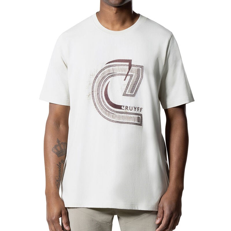 Cruyff Muška majica C-Logo Embro Tee, Bijela