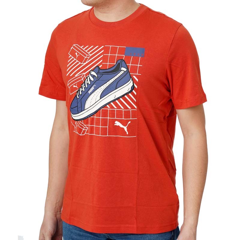 PUMA Muška GRAFIČKA MAJICA ZA PATIKE, crvena