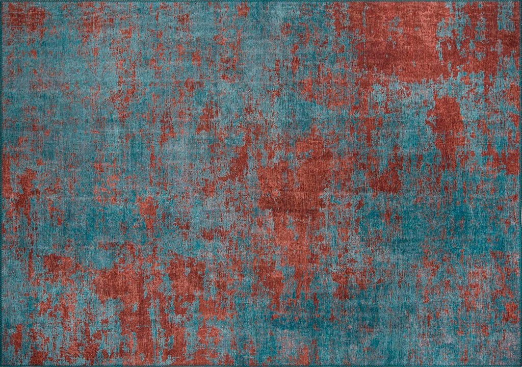 Conceptum Hypnose Carpet Fusion -AL 04 y, 140x190 cm, tirkizno-narandžasta