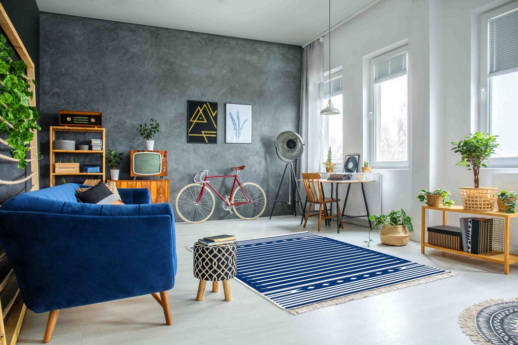 Conceptum Hypnose tepih Klm0133, 150x100 cm, Crno-bijeli