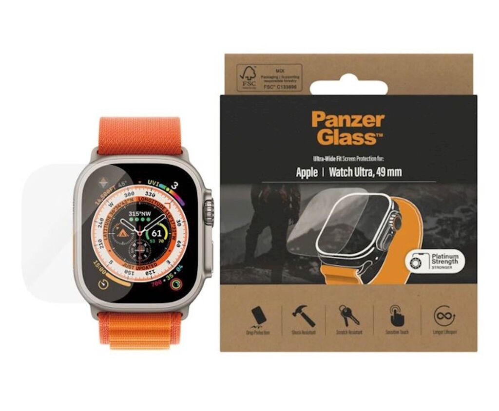 Panzerglass Zaštitno staklo za Apple Watch Ultra, 49mm, Providno