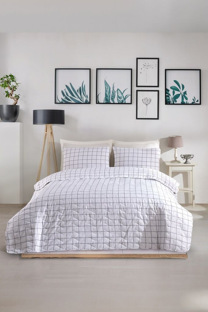 L'essentiel Maison set posteljine Artus, 200x220, bijelo-siva