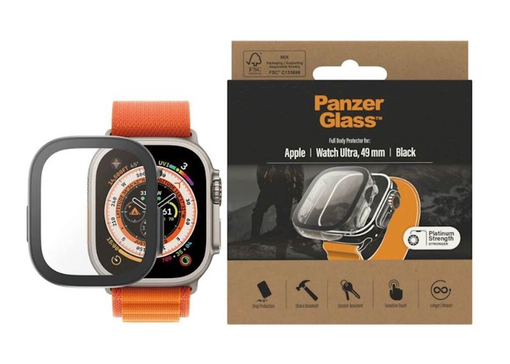 Panzerglass Zaštitno staklo za Apple Watch Ultra Full Body, 49mm, Providno