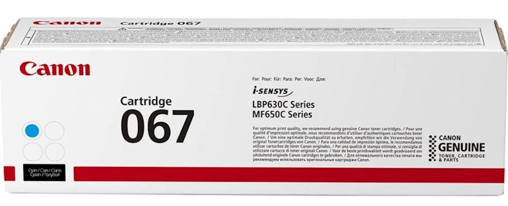Canon Toner CRG067 za MF650C i LBP630C, 1250 strana, Cijan