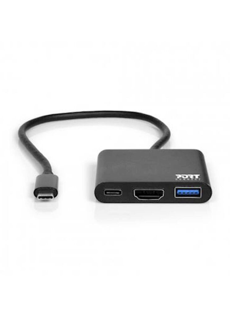 Port Designs Docking stanica Mini, USB-C, HDMI, Crna