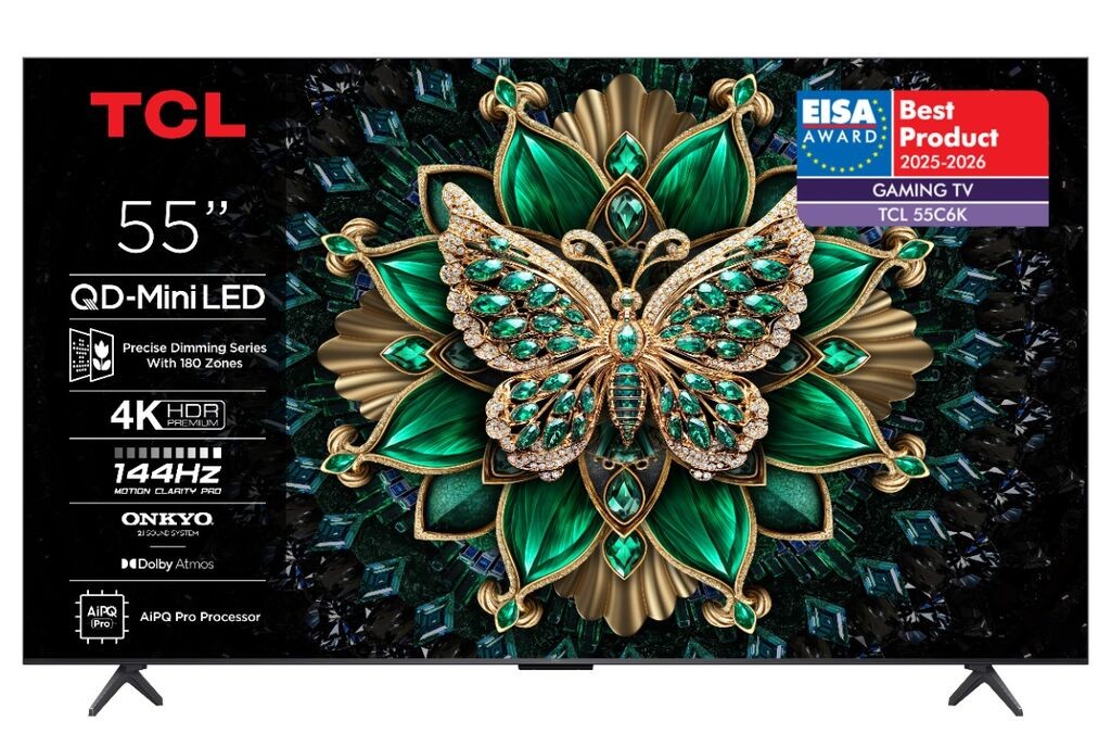TCL TV 55C6K, 55", QD-MiniLED, 4K UHD, Pametni, Crni