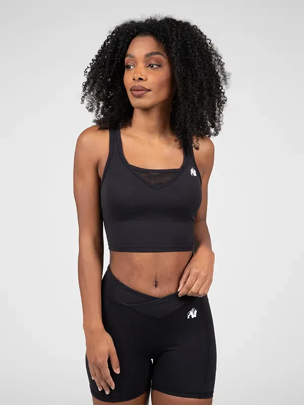 Gorilla wear Ženski top za trening Willow, Crni