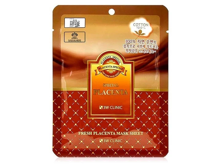 3W Maska za lice sa ekstraktom placente Clinic Fresh Placenta mask sheet