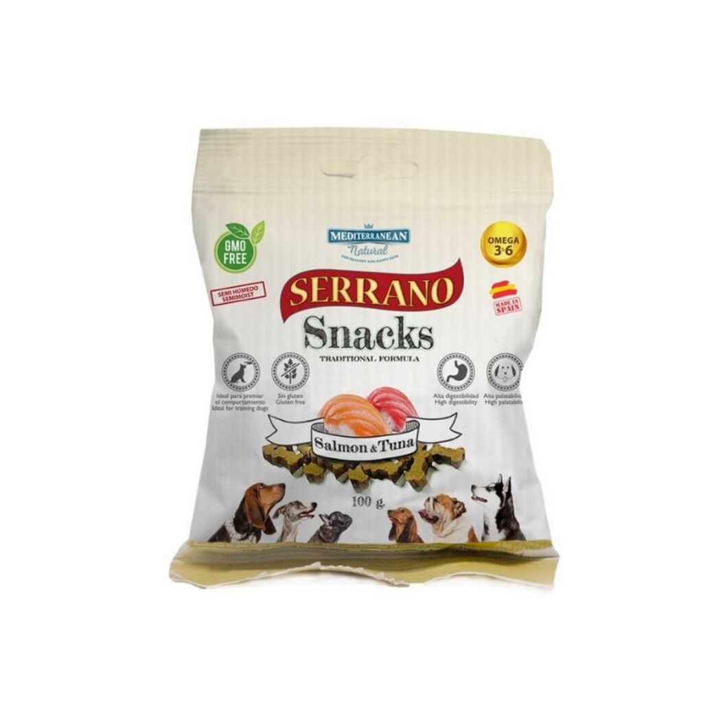 Mediterranean Natural Poslastica za pse losos i tuna Serano Snacks Salmon & Tuna, 85 gr