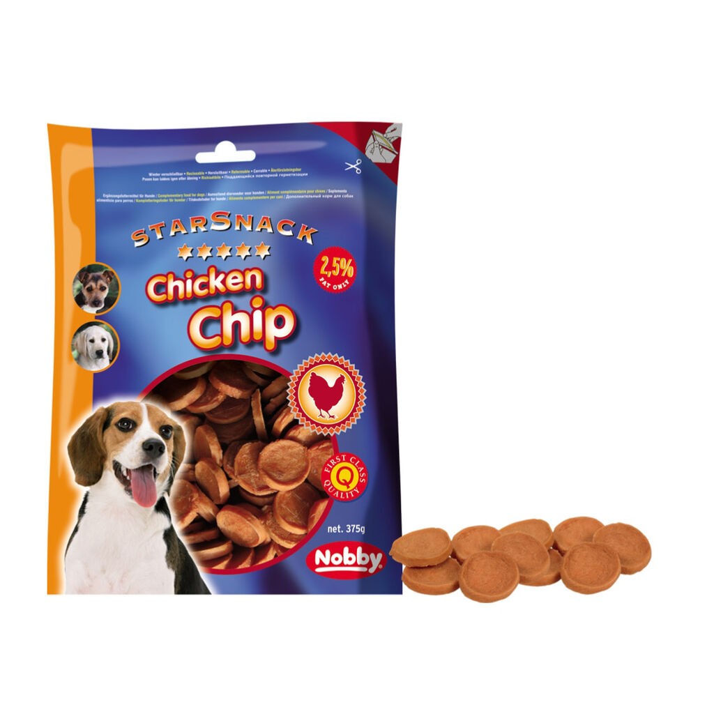 Nobby Poslastica za pse piletina Starsnack Chicken Chip, 375 gr