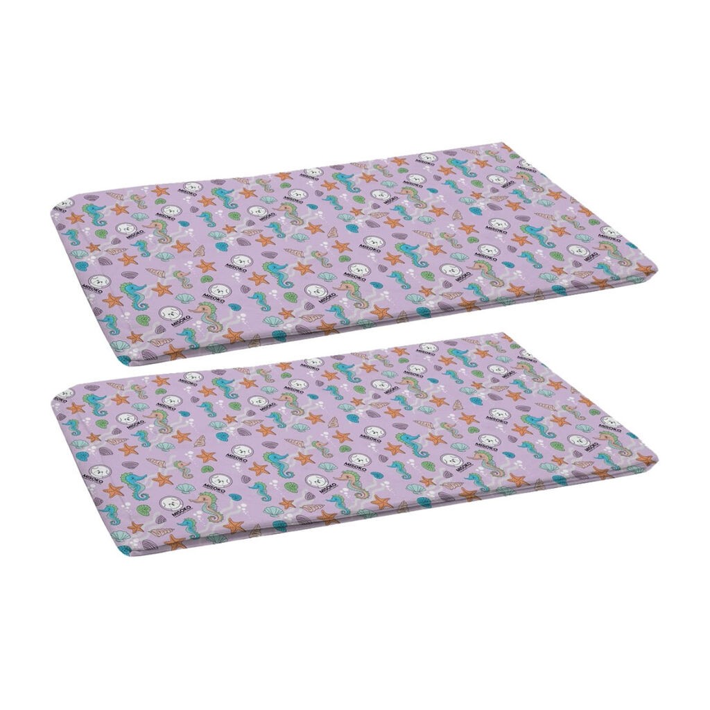Misoko Višekratne prostirke za štence sa morskim konjićima, 40x50 cm, 2 komada, Roze