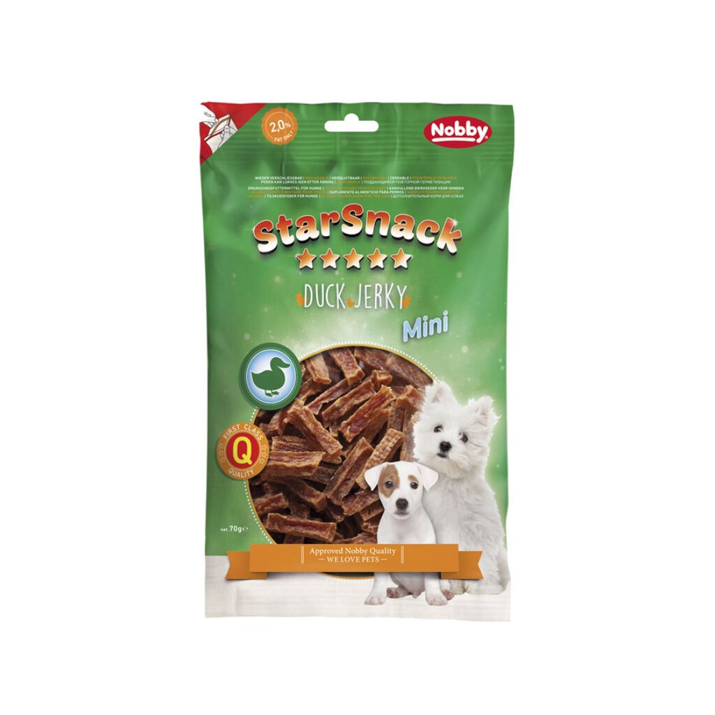 Nobby Pačija poslastica za pse Starsnack Mini Duck Jerky, 70 gr