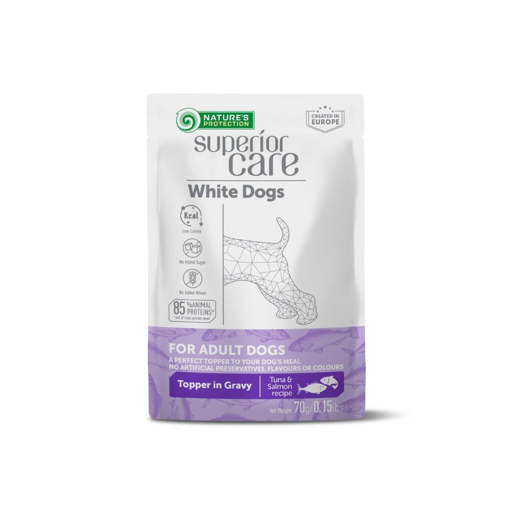 Nature's Protection Hrana za bijele pse u umaku Superior Care, Tuna i Losos, 70 gr