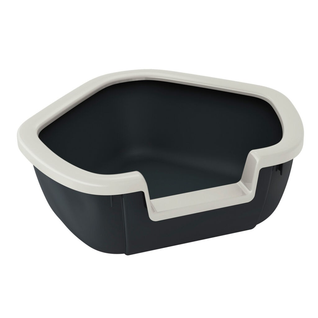 Ferplast Toalet za mačke Litter Tray Dama, 22.6x20.3x8.7 cm, Crni
