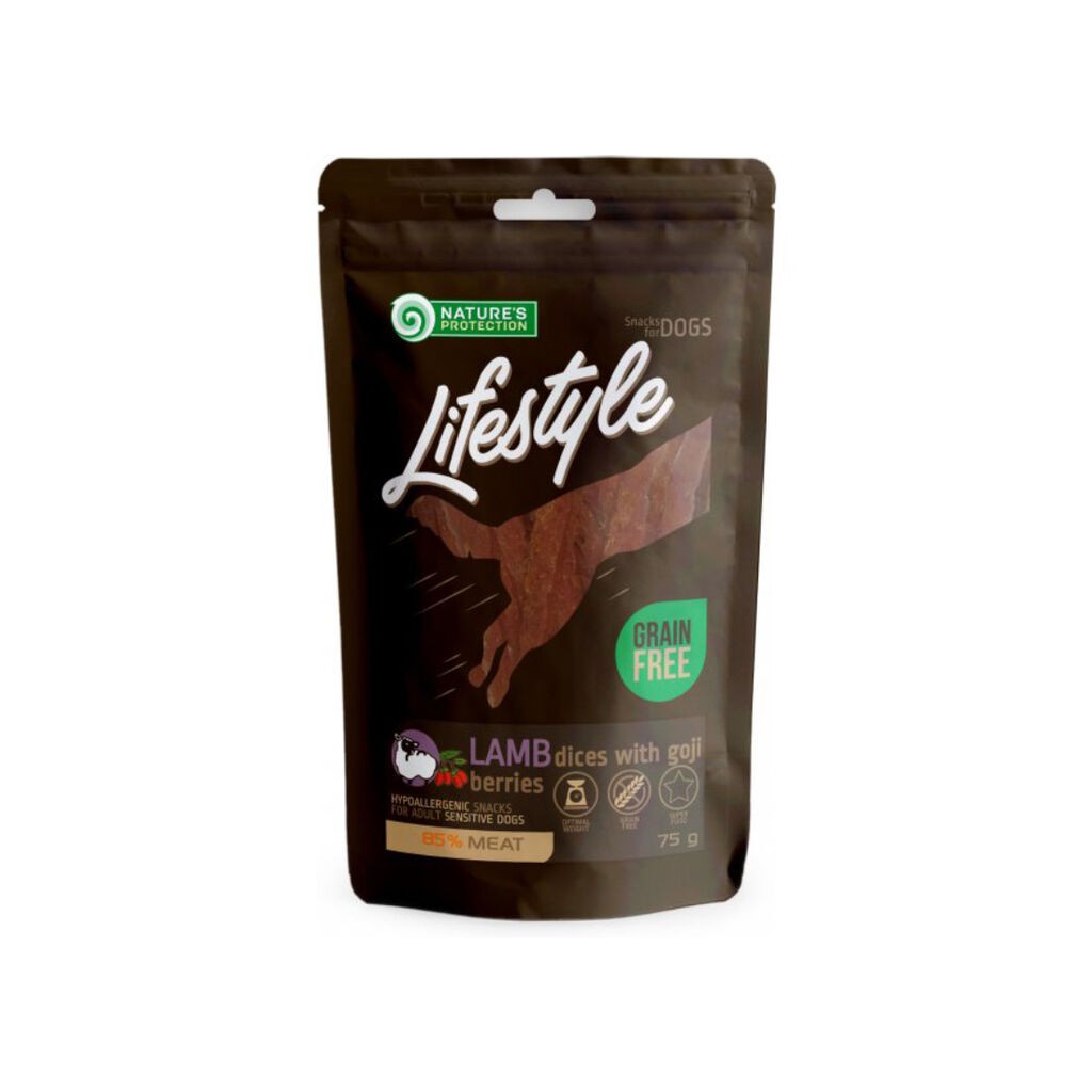 Nature's Protection Poslastice za pse Lifestyle, Jagnjetina sa Godži bobicama, 75 g