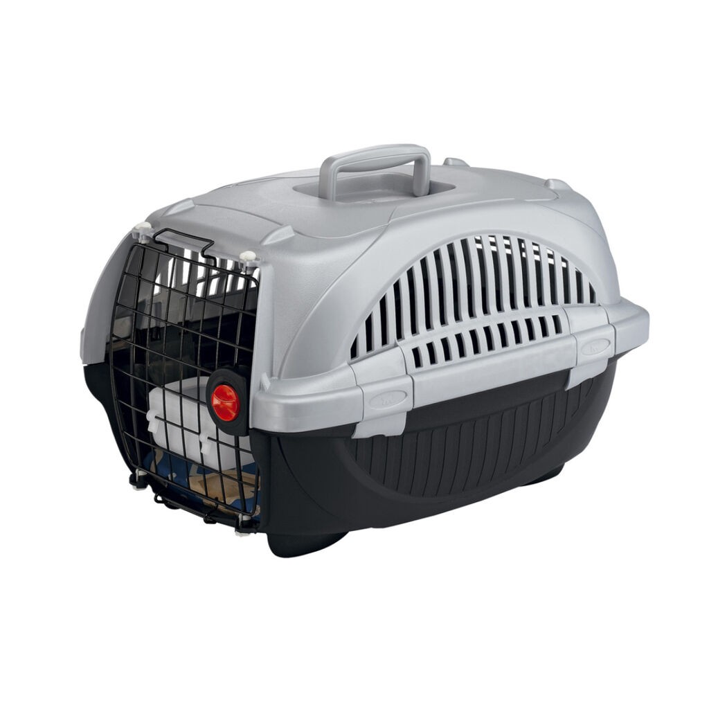 Ferplast Transporter za pse Atlas Deluxe 10, 34x50.7x30 cm, Sivo-crni