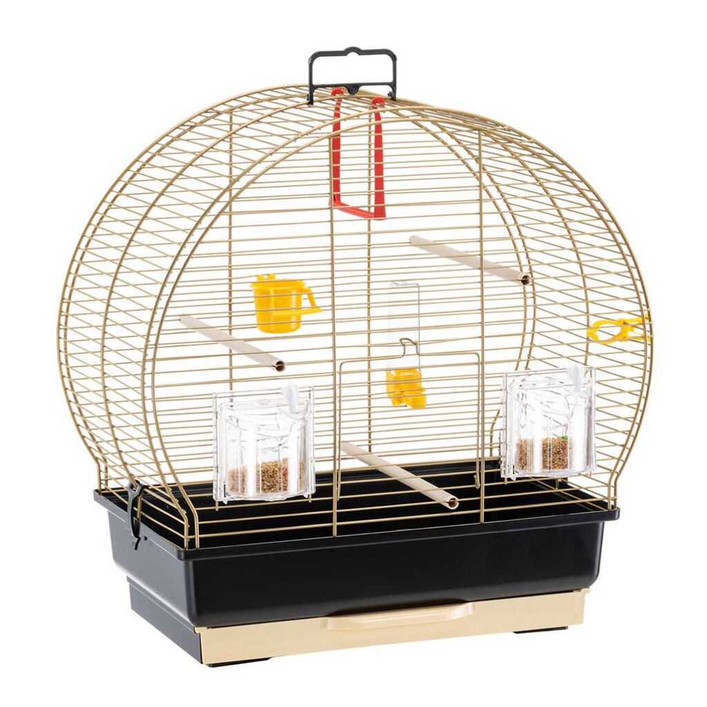 Ferplast Kavez za ptice Luna 2 Antique Brass, 44.5x25x45.5 cm, Crni