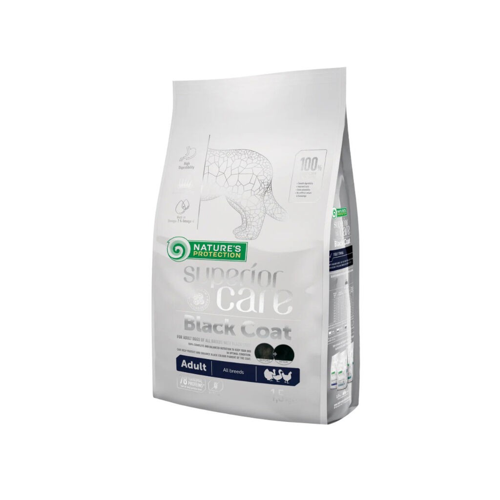 Nature's Protection Hrana za pse sa crnom dlakom Superior Care, Piletina, 1.5 kg