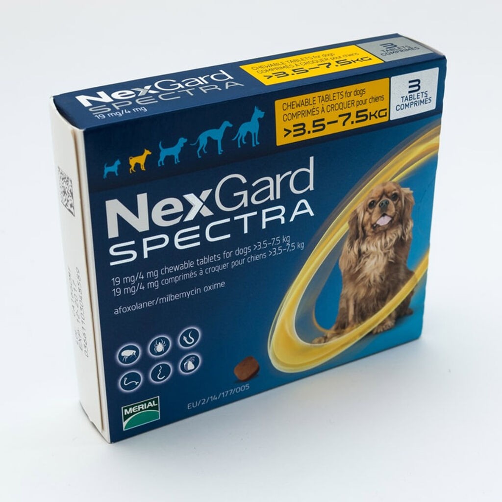 Nexgard Zaštita za pse 3.5-7.5kg Zaštita protiv unutrašnjih i vanjskih parazita