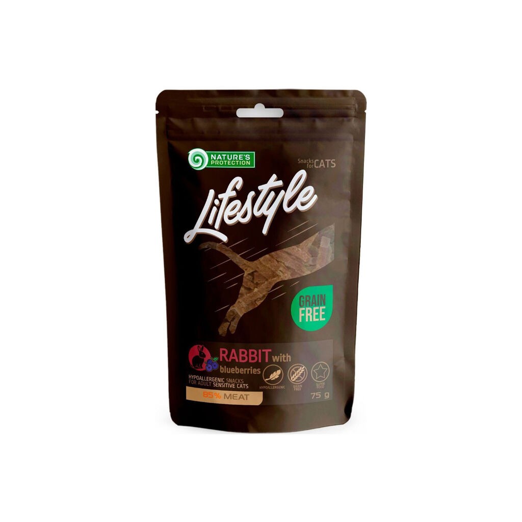 Nature's Protection Poslastice za mačke Lifestyle, Zec i borovnicama, 75 g