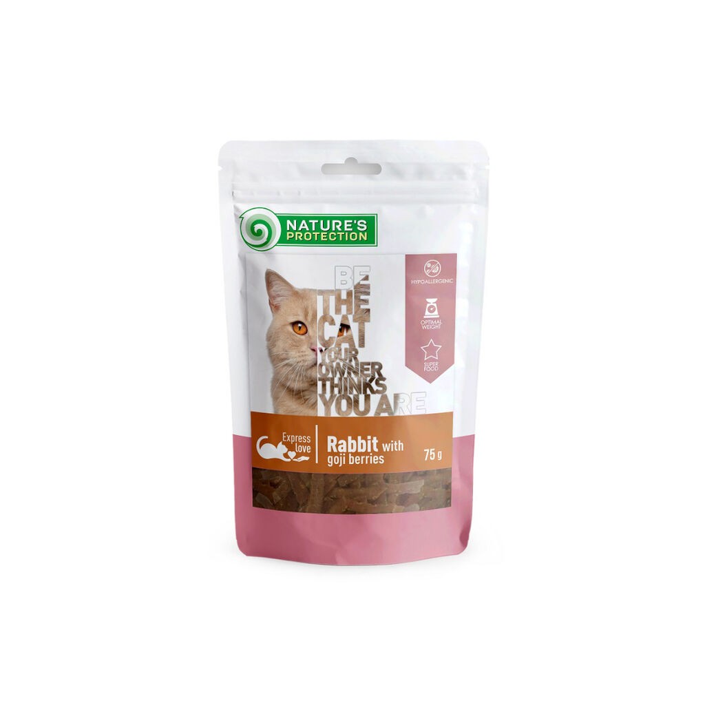 Nature's Protection Poslastice za mačke, Zec i Godži bobice, 75 g