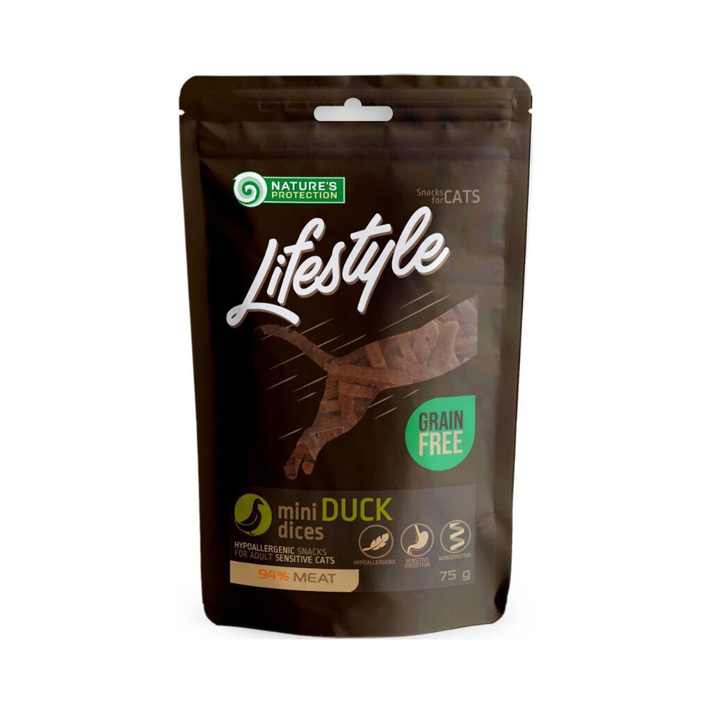 Nature's Protection Poslastice za mačke Lifestyle, Patka, 75 g