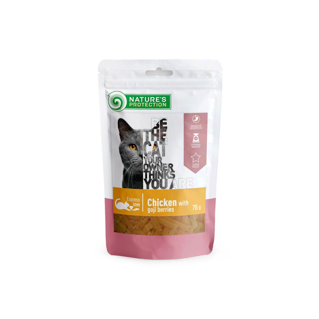 Nature's Protection Poslastice za mačke, Piletina sa Godži bobicama, 75 g
