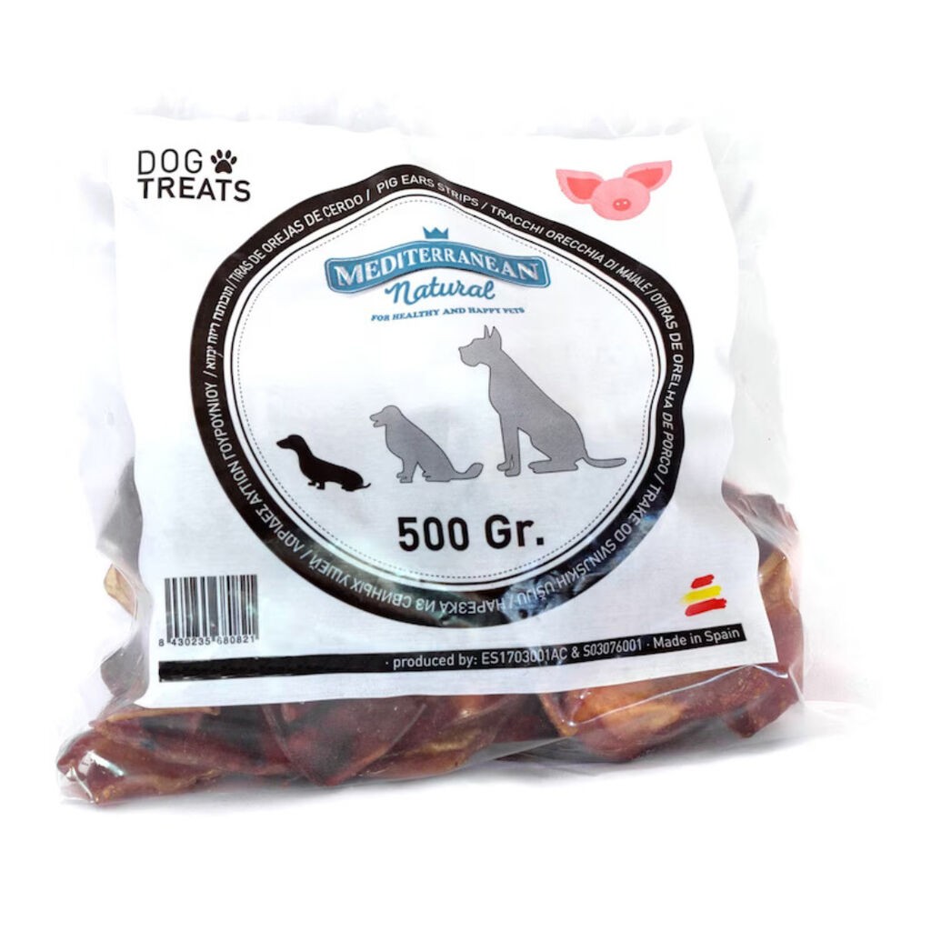 Mediterranean Natural Poslastica za pse svinjske uši Serano Strips, 500 gr