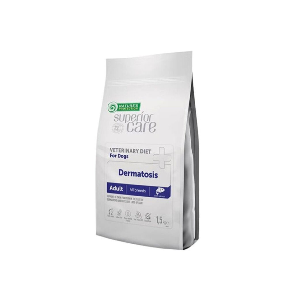Nature's Protection Hrana za pse Veterinary Diet Dermatosis, Losos, 1.5 kg