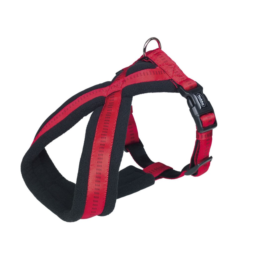 Nobby Prsnik za pse Soft Grip Comfort, 45-70 cm 25 mm/50 mm, Crveni