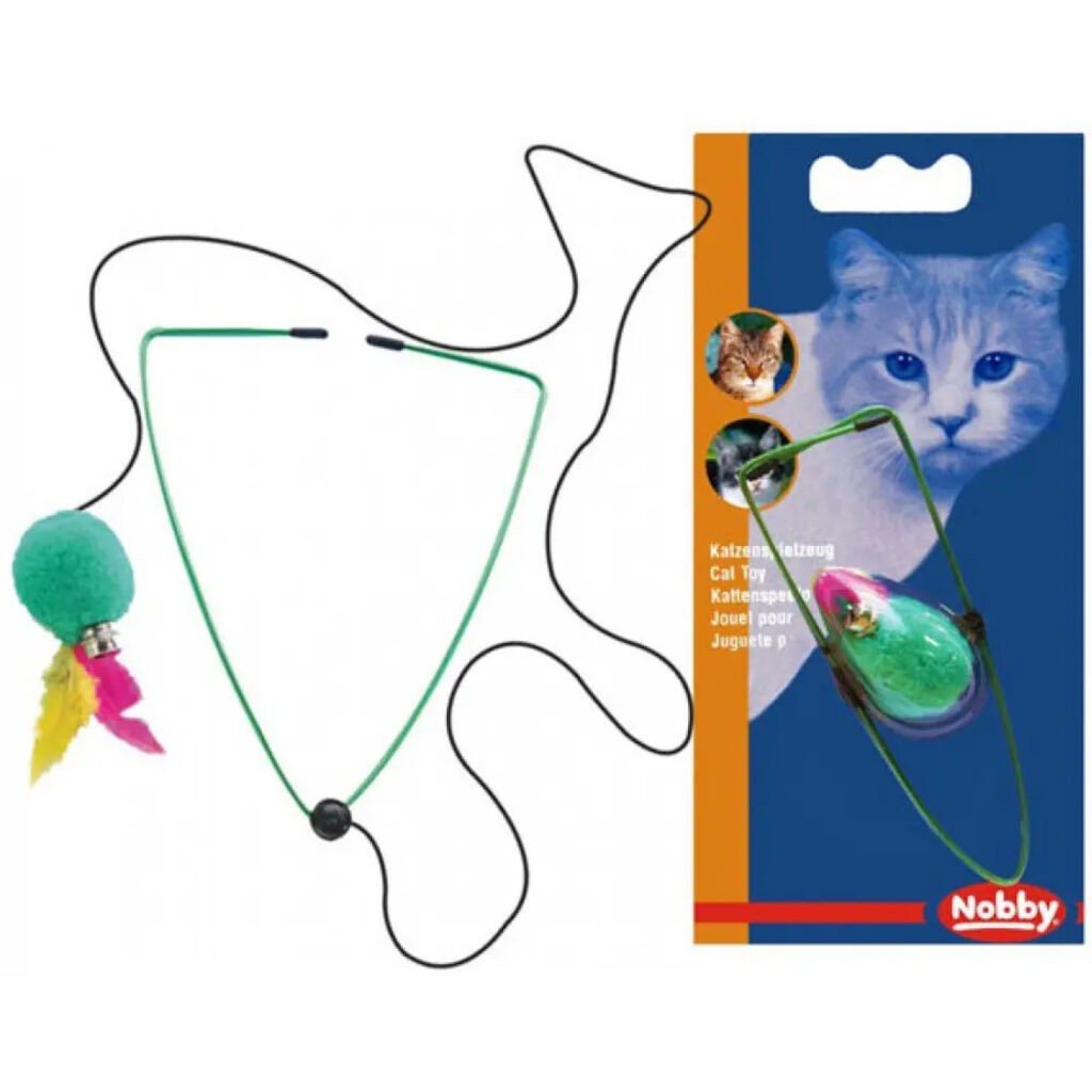 Nobby Plišana loptica igračka za mačke na konopcu
