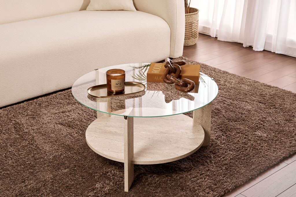 Hanah Home Club sto Clara, 75x40x75 cm, bež