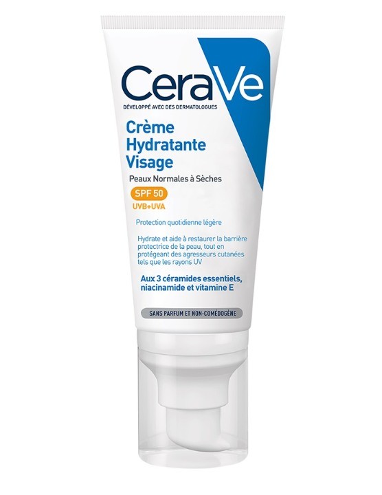 CeraVe hidratantna krema SPF50+ za normalnu do suhu kožu, 52 ml