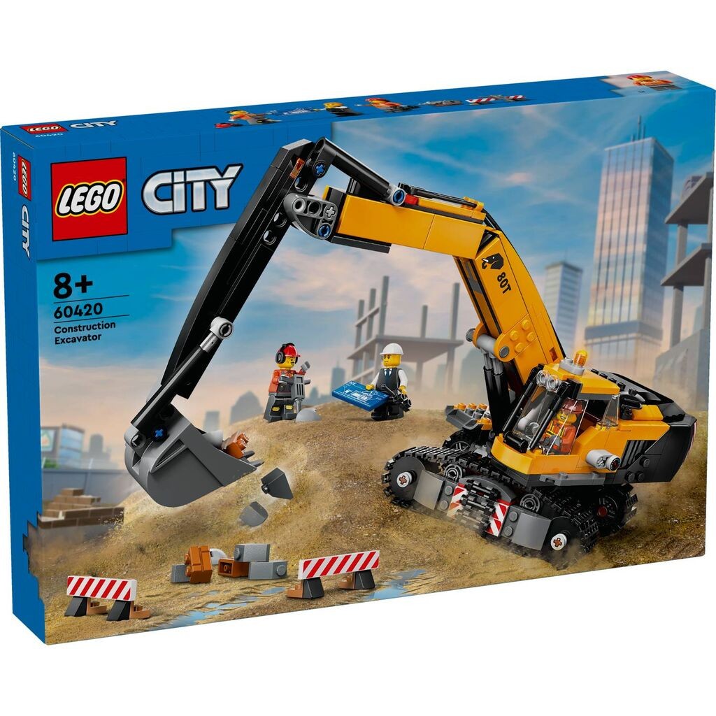 Lego Toy City žuti građevinski bager 8+, žuta