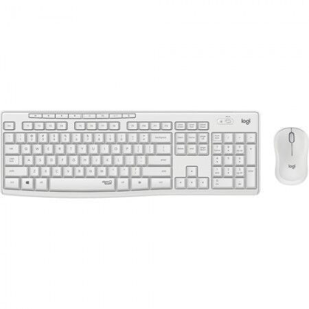 Logitech Tastatura i miš, MK295 Silent Wireless, Bijela
