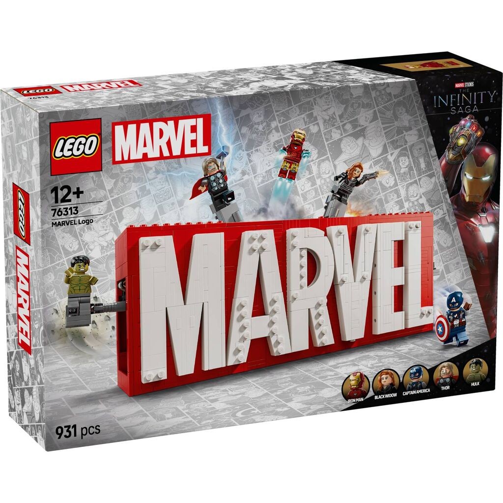 LEGO Marvel logo i minifigure 76313