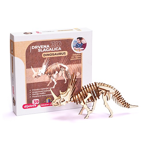 Vrabac Puzzle Lenigmo 3D drvene puzzle, Dinosaurus