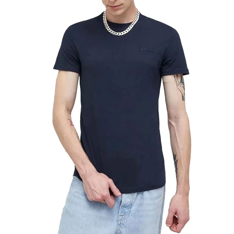 Superdry Muški majica Essential logo emb tee, Crna
