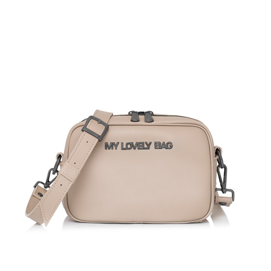 Lovely Bag Brittany - Tamno Bež Torba, Crni Metal
