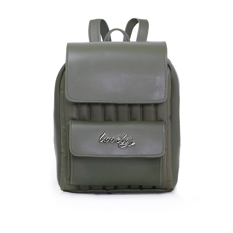 Lovely Bag Bruna - Maslinasti Ruksak, Crni Metal