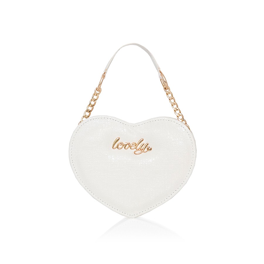 Lovely Bag Adele- Bijela Torba, Zlatni Metal