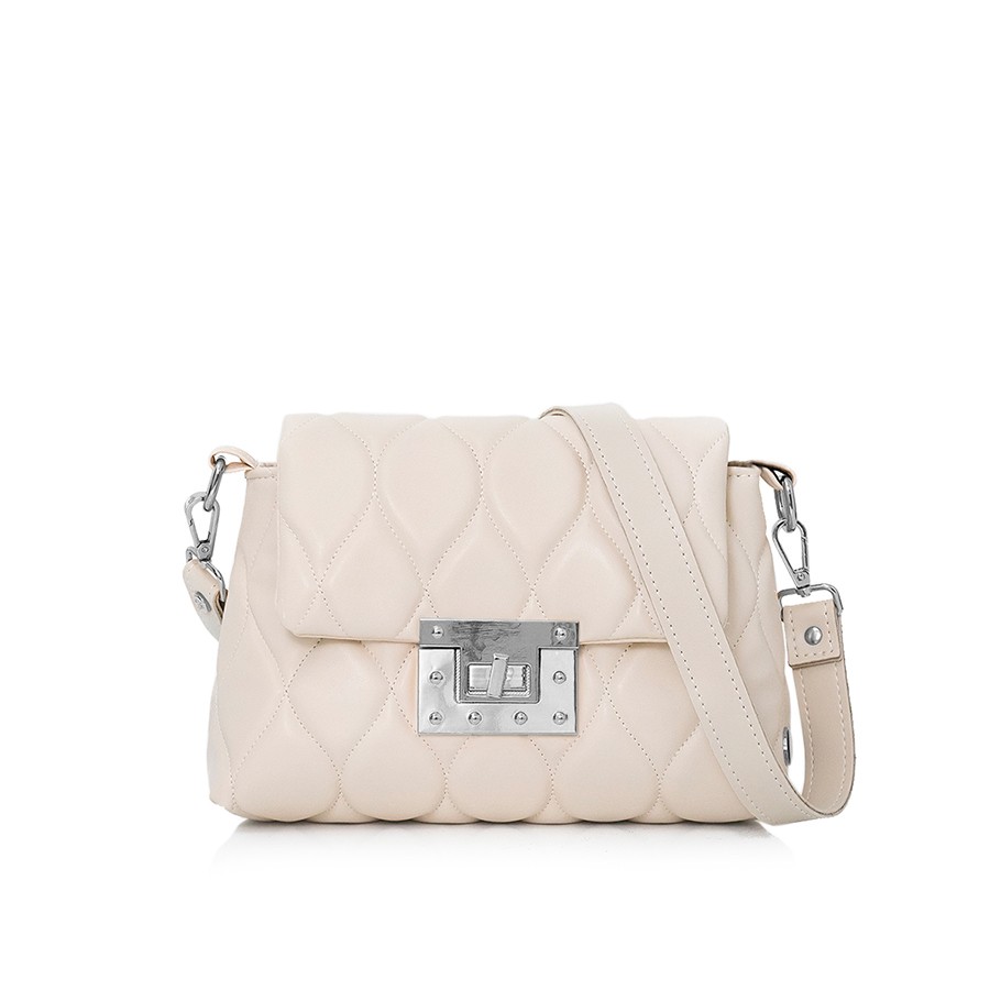 Lovely Bag April - Royal Bež Torba, Srebreni Metal