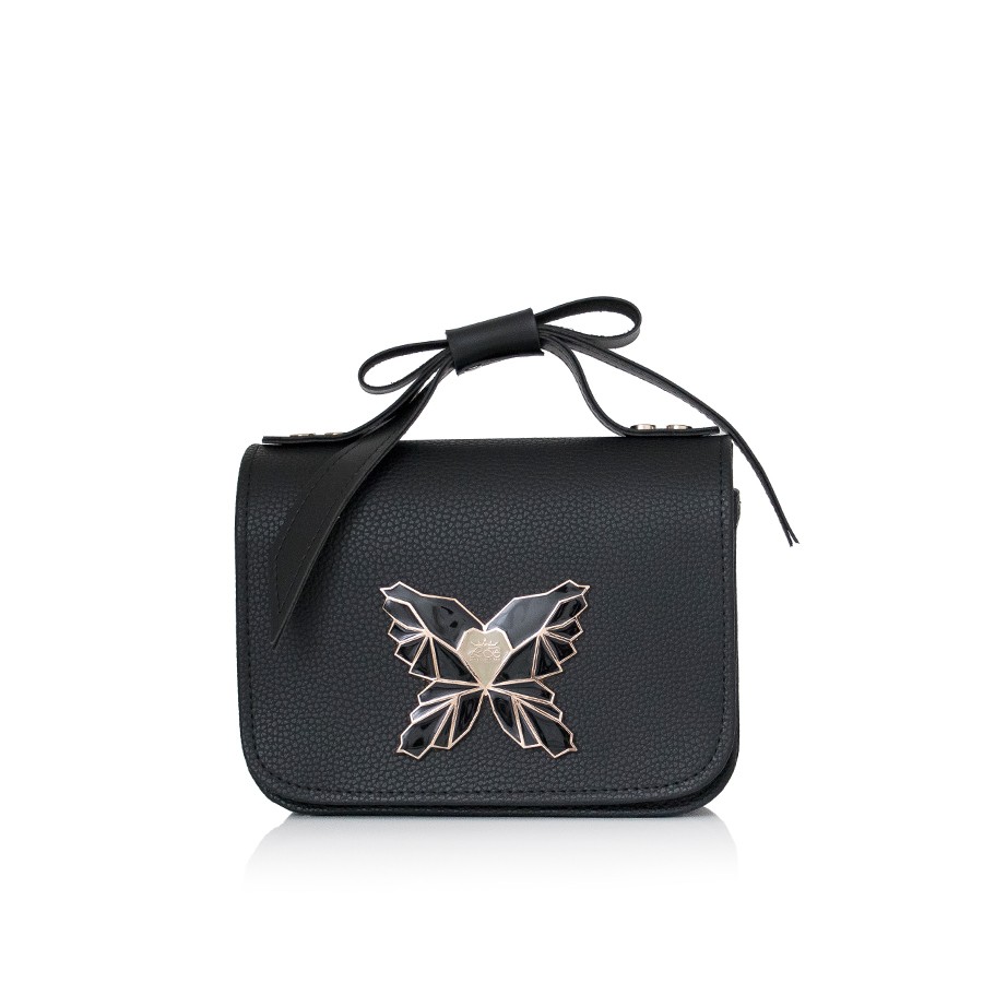 Lovely Bag Alexia - Crna Torba, Zlatni Metal