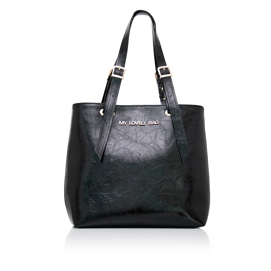 Lovely Bag Bianca - Crna Torba, Zlatni Metal