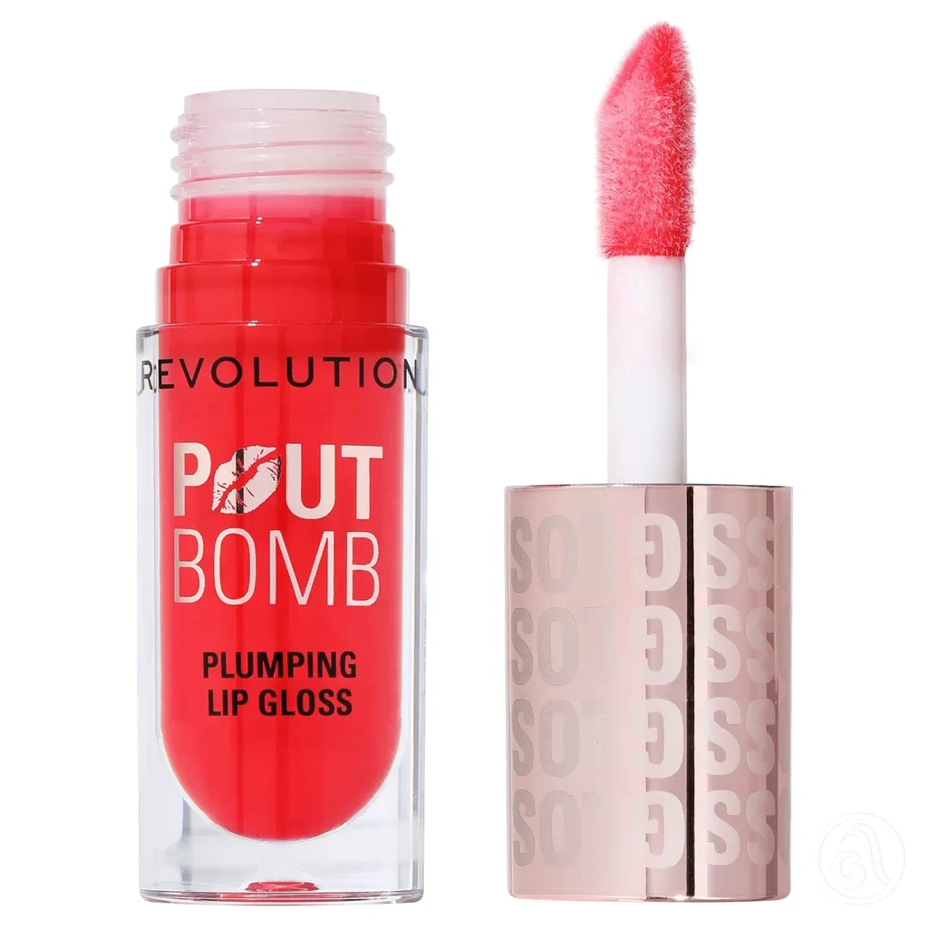 Revolution Sjaj za puniji izgled usana Pout Bomb, Cherry Sheer Red