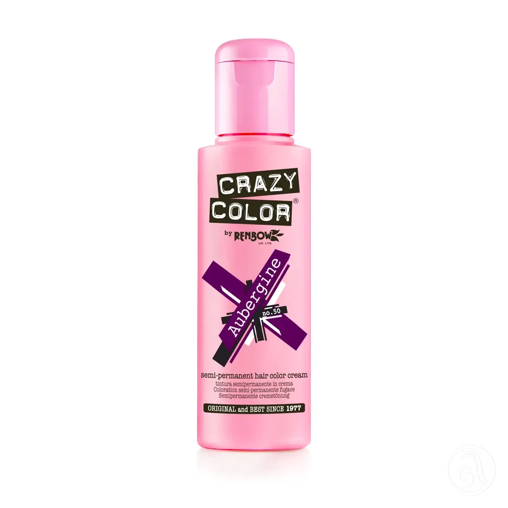 Crazy Color Krema za bojenje kose 100ml, Aubergine